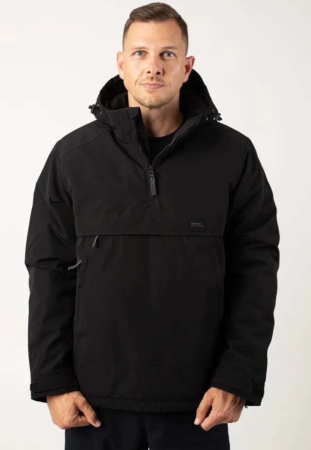 vintage-industries-oscar-black-veste-noire-coton-homme image 1