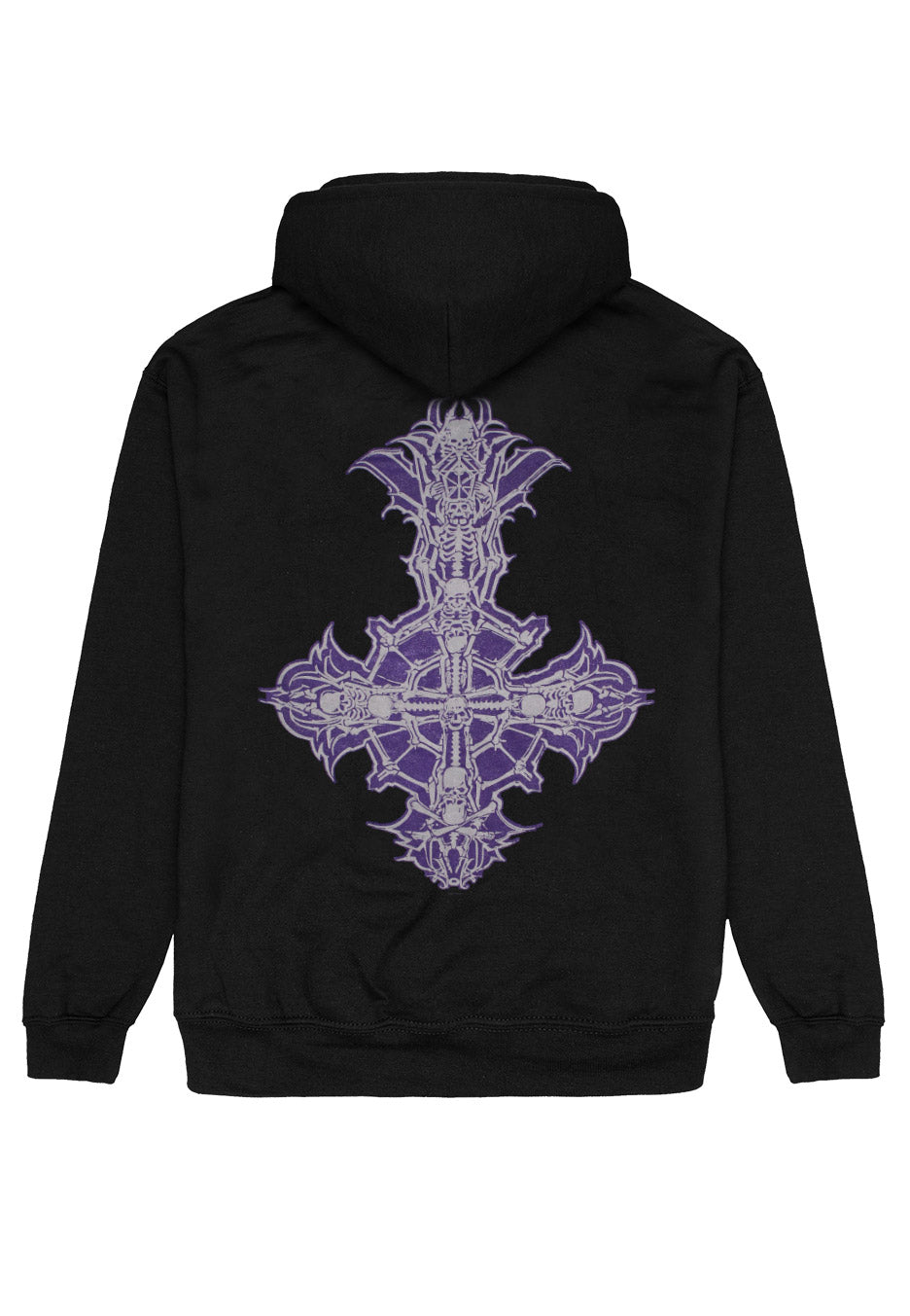 ghost-chrome-logo-grucifix-hoodie-noir-sweat-capuche image 2