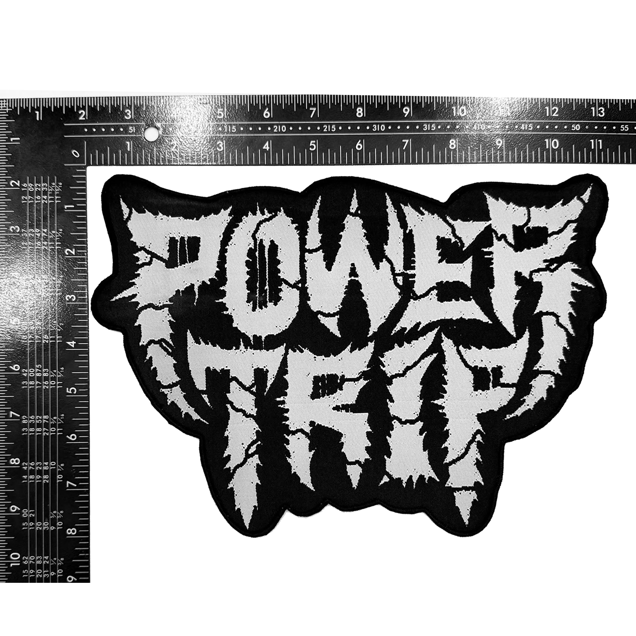 power-trip-logo-patch-tiss-oversized-bordure-noire image 3