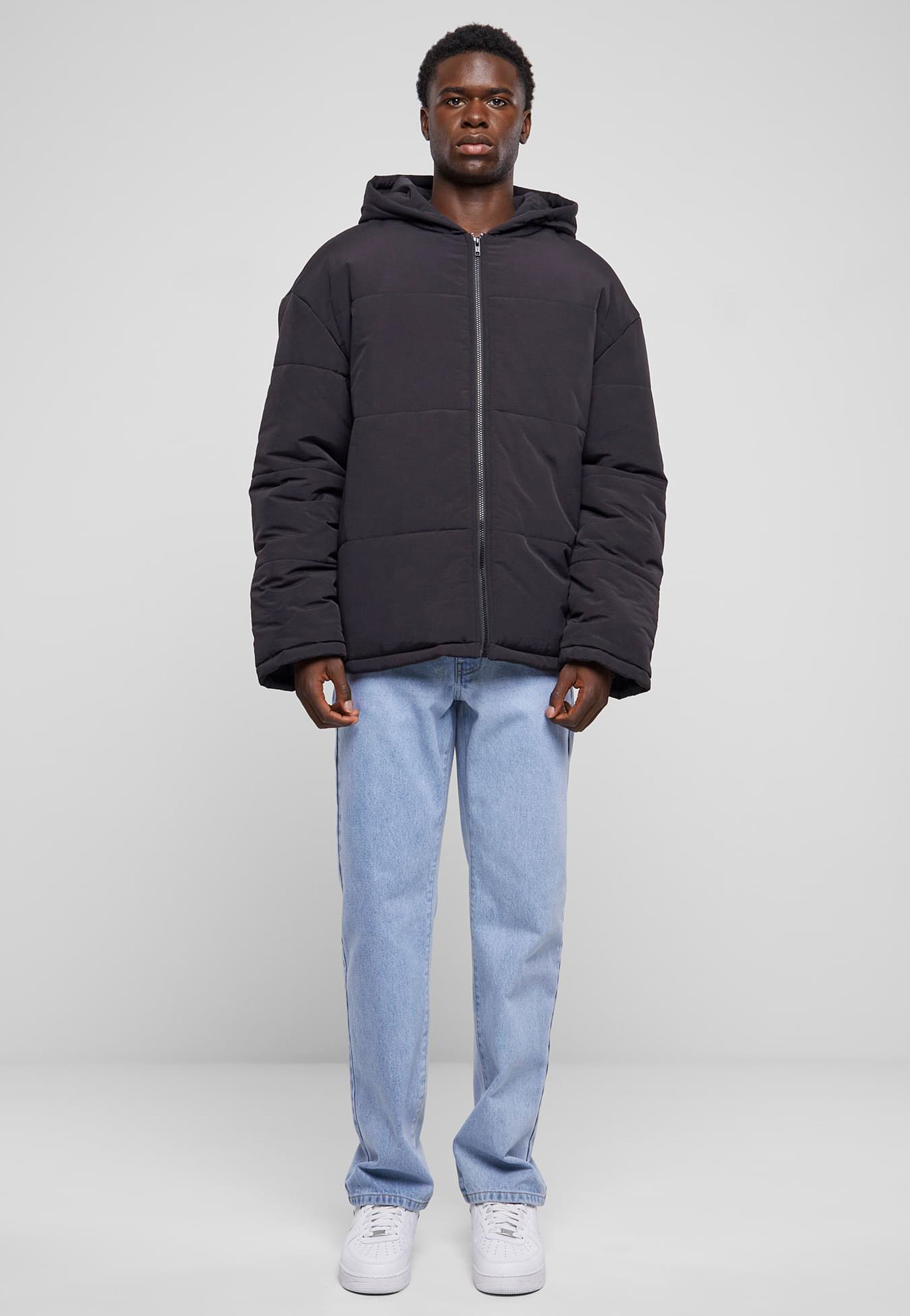 urban-classics-hooded-block-puffer-veste-noire-homme-hiver image 5