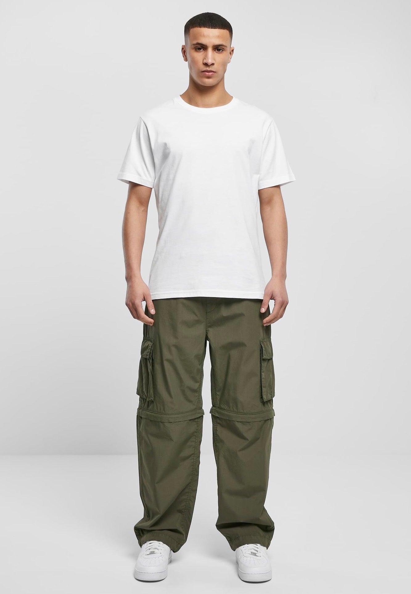 urban-classics-zip-away-olive-pantalon-cargo-vert-coton image 5