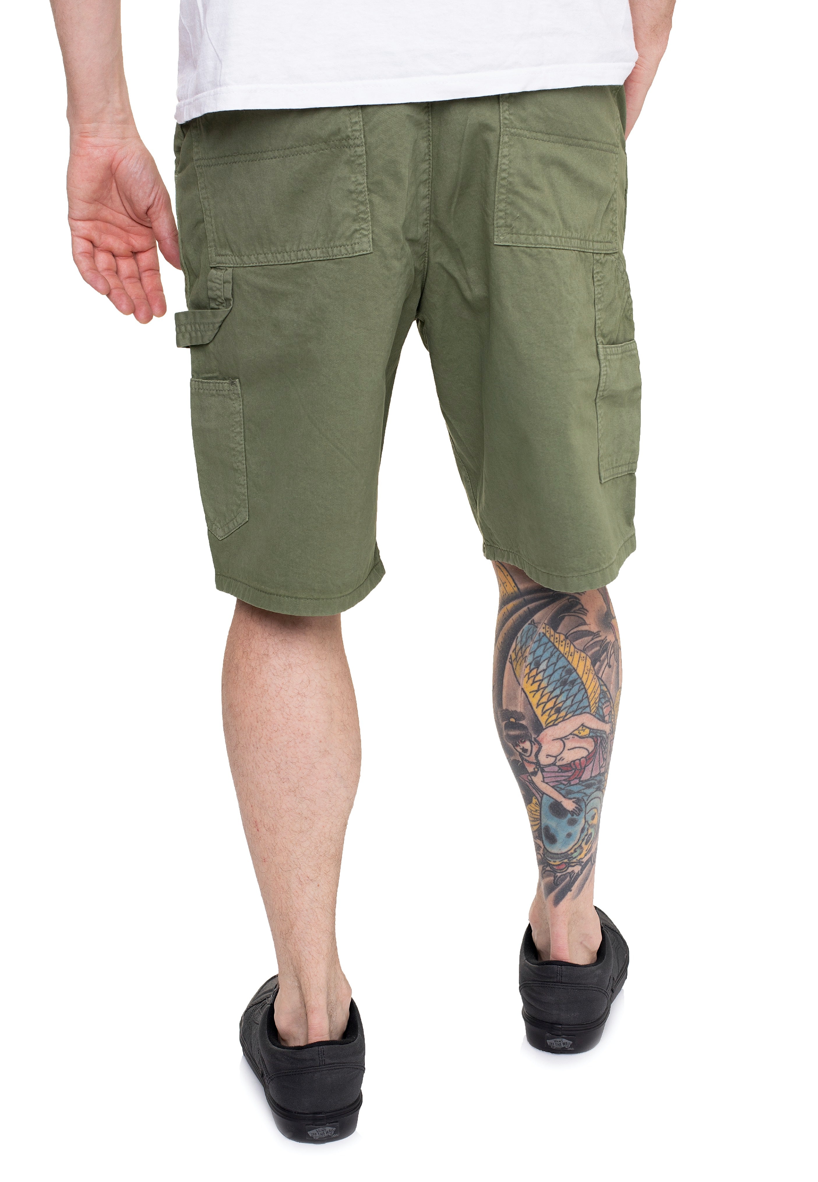 urban-classics-carpenter-newolive-short-vert-homme image 5