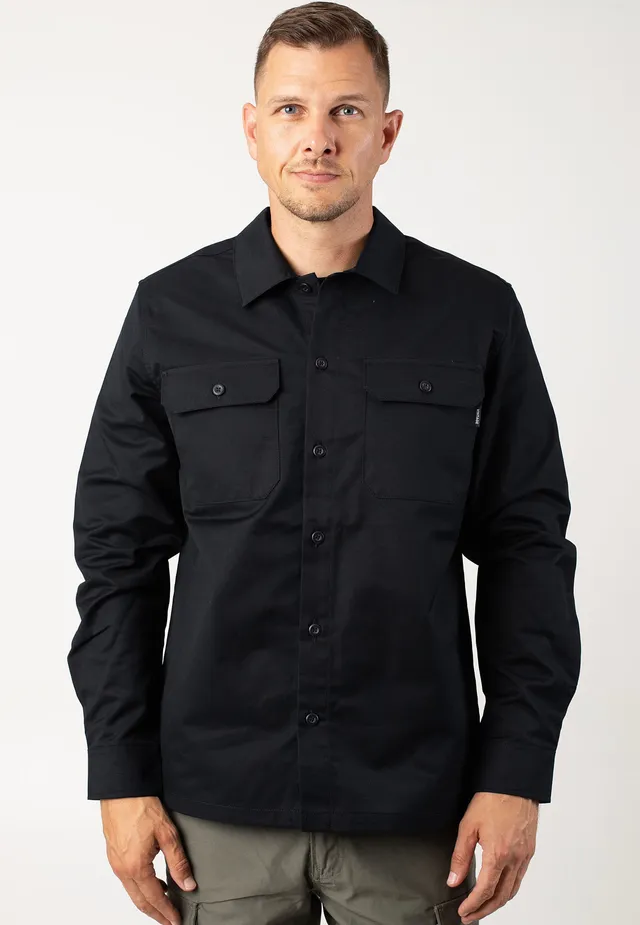 vintage-industries-harris-black-chemise-homme-noir-m-coton image 1