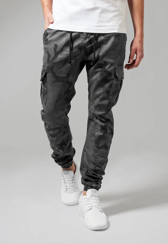 urban-classics-camo-cargo-pantalon-cargo-gris-camouflage-homme image 1