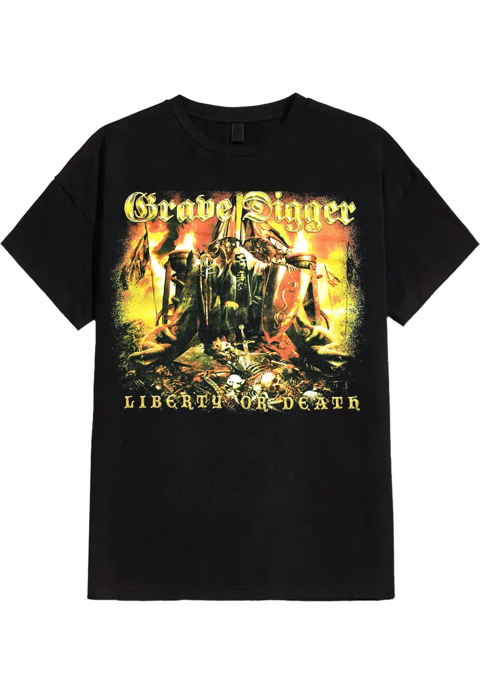 grave-digger-liberty-or-death-t-shirt-noir-homme image 1
