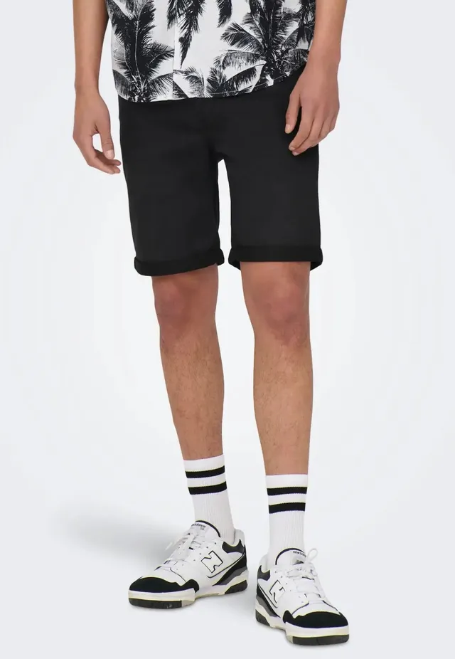 only-sons-ply-life-reg-black-shorts-homme-noir image 1