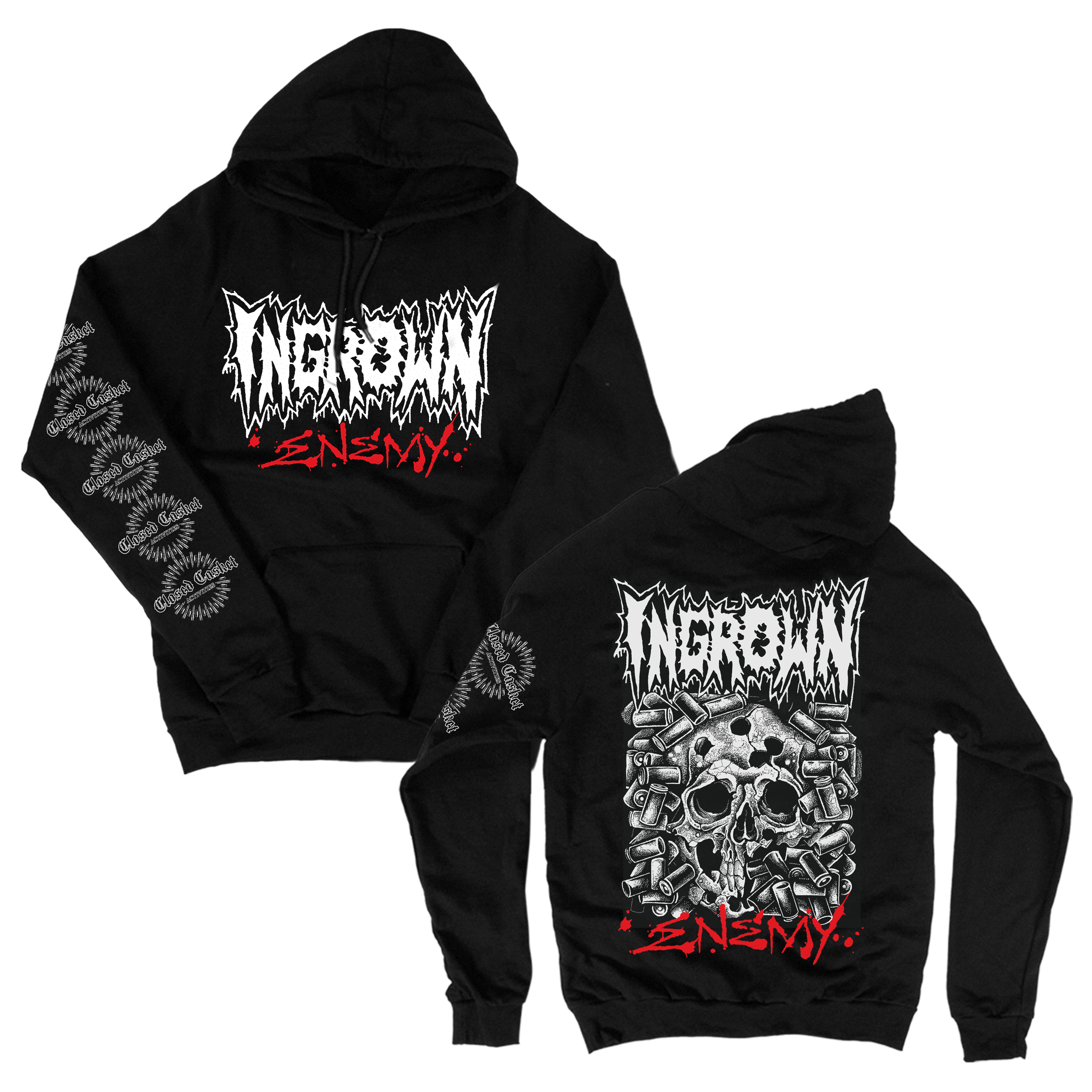 closed-casket-ingrown-enemy-sweat-capuche-noir-taille-l image 1