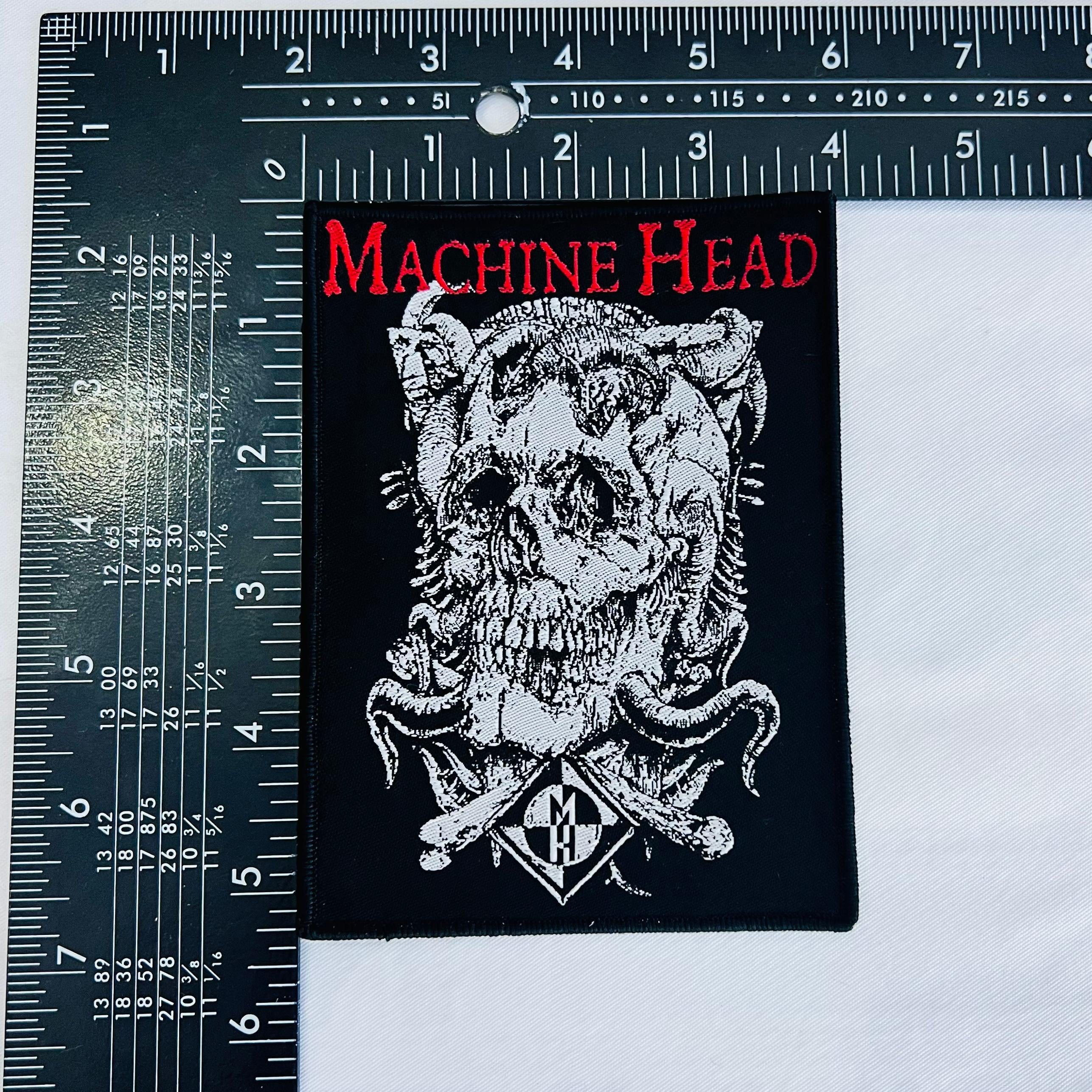machine-head-the-burning-red-patch-tiss-bordure-noire image 3