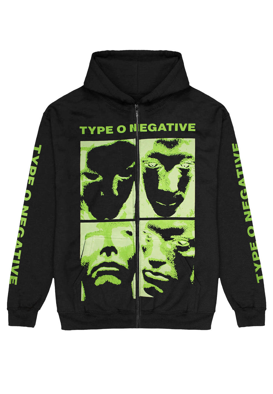 type-o-negative-faces-sweat-zipp-noir image 1