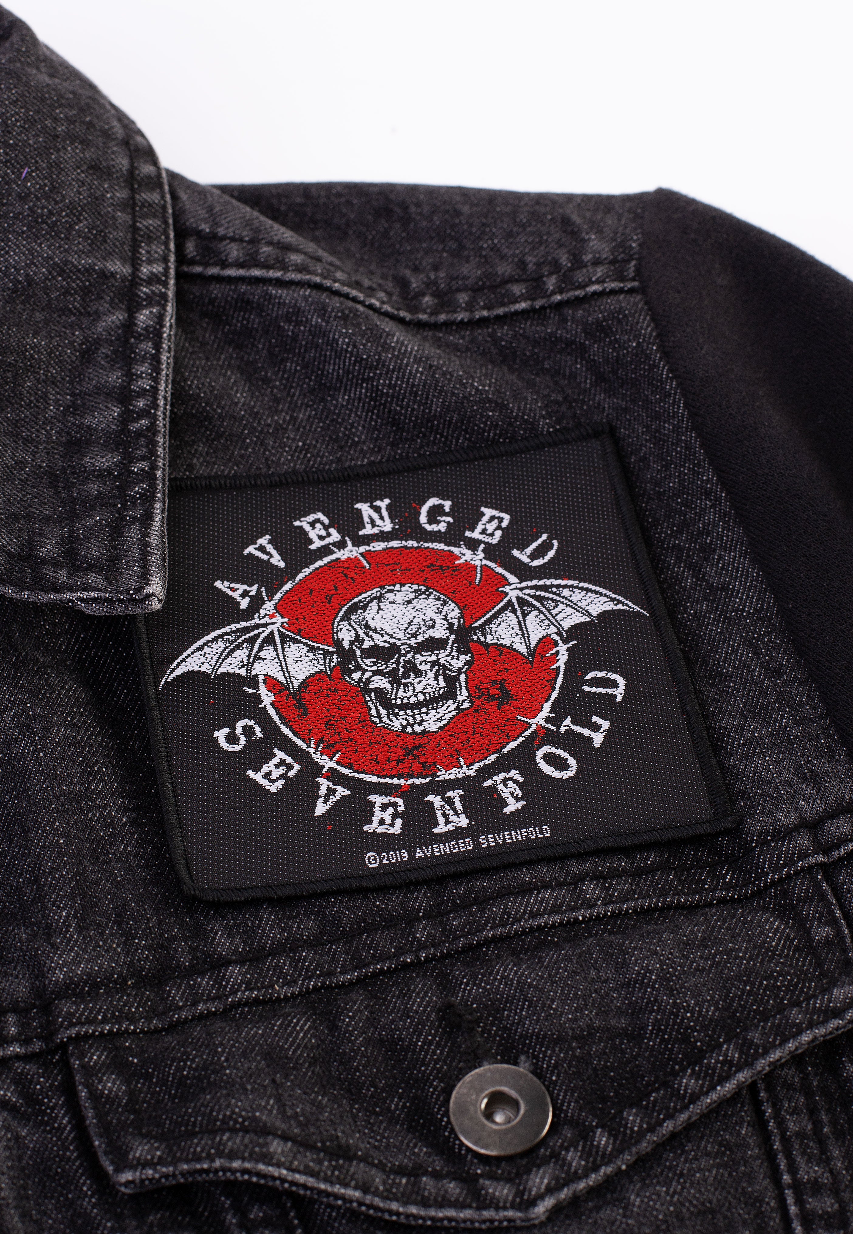 avenged-sevenfold-distressed-skull-patch-cusson-noir image 2