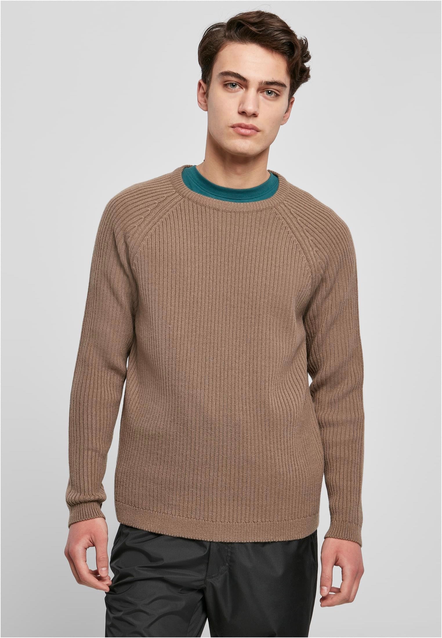 urban-classics-ribbed-raglan-dark-khaki-pull-vert-homme image 1