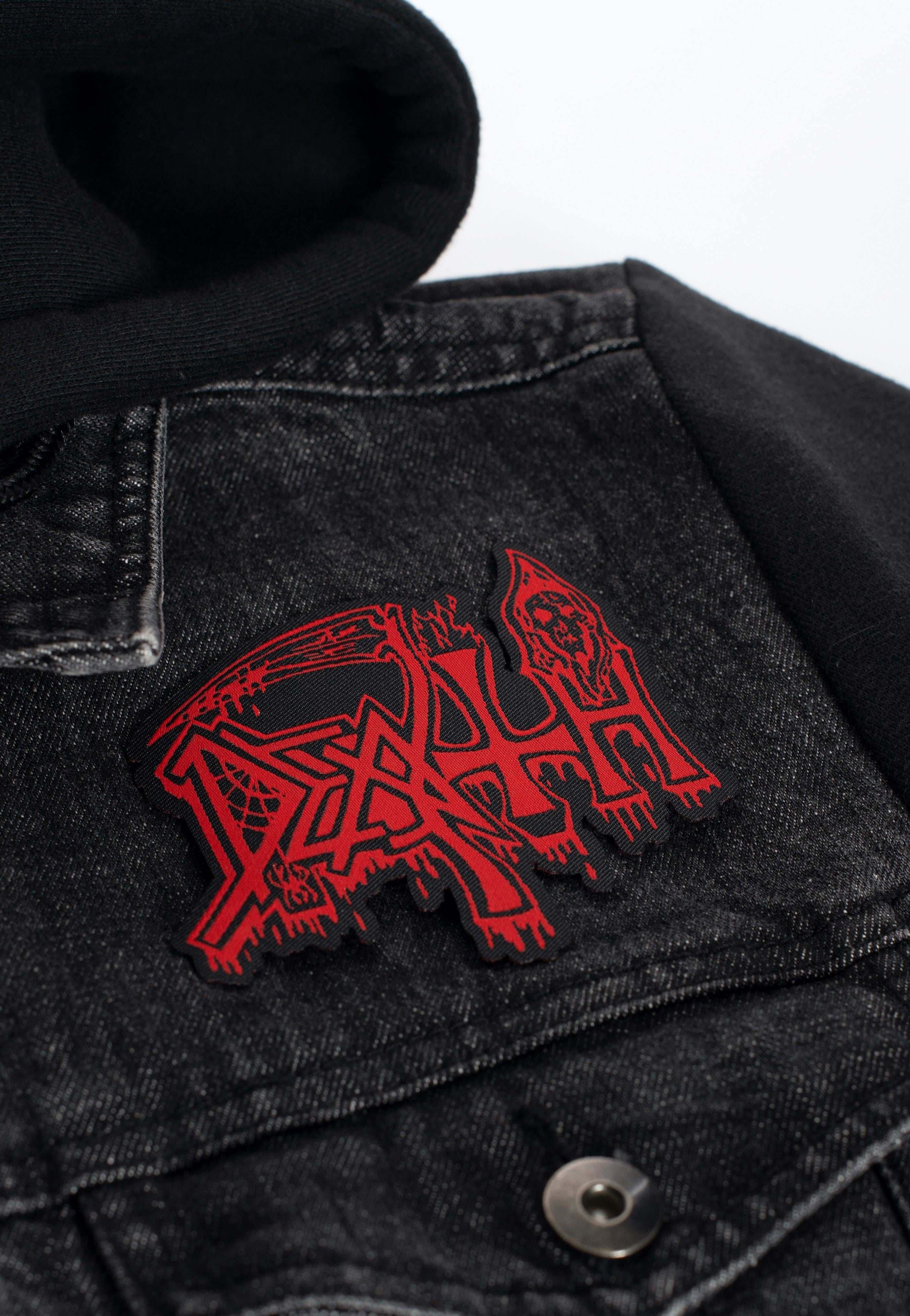 death-logo-cut-out-patch-noir-death-metal image 3