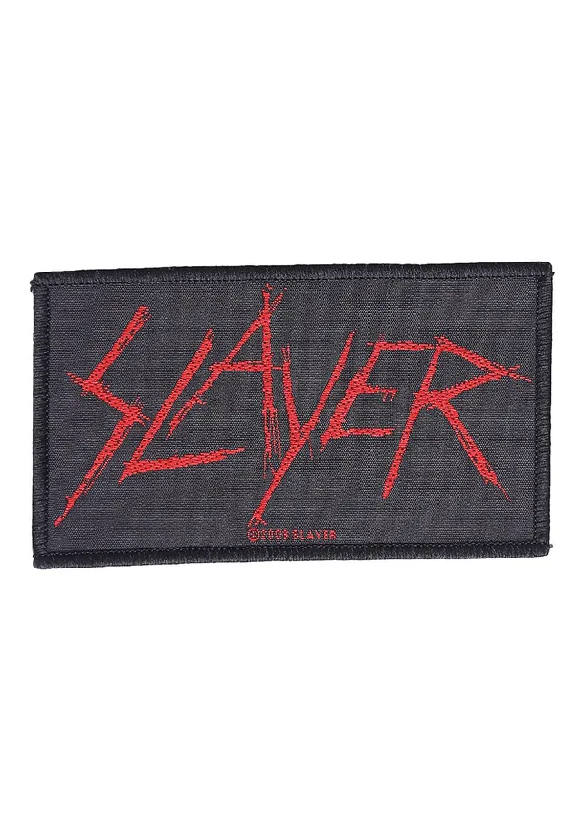 slayer-scratch-logo-patch-noir-polyester image 1
