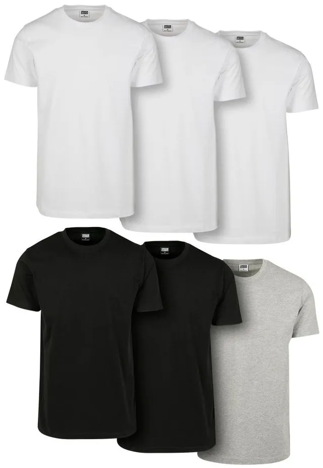 urban-classics-basic-pack-6-t-shirt-blanc-noir-gris image 1