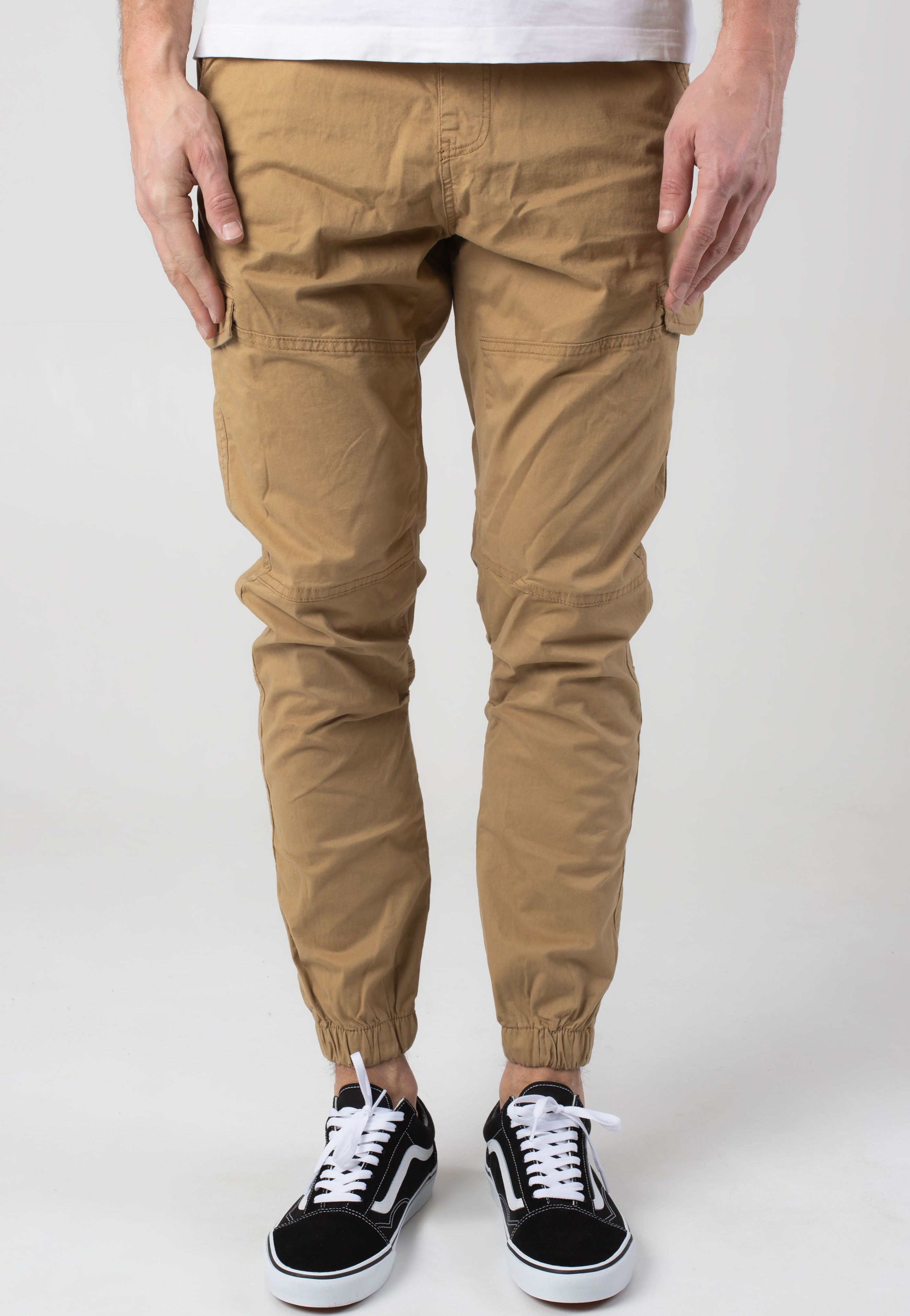 indicode-levino-amber-pantalon-cargo-beige-coton-taille-m image 1