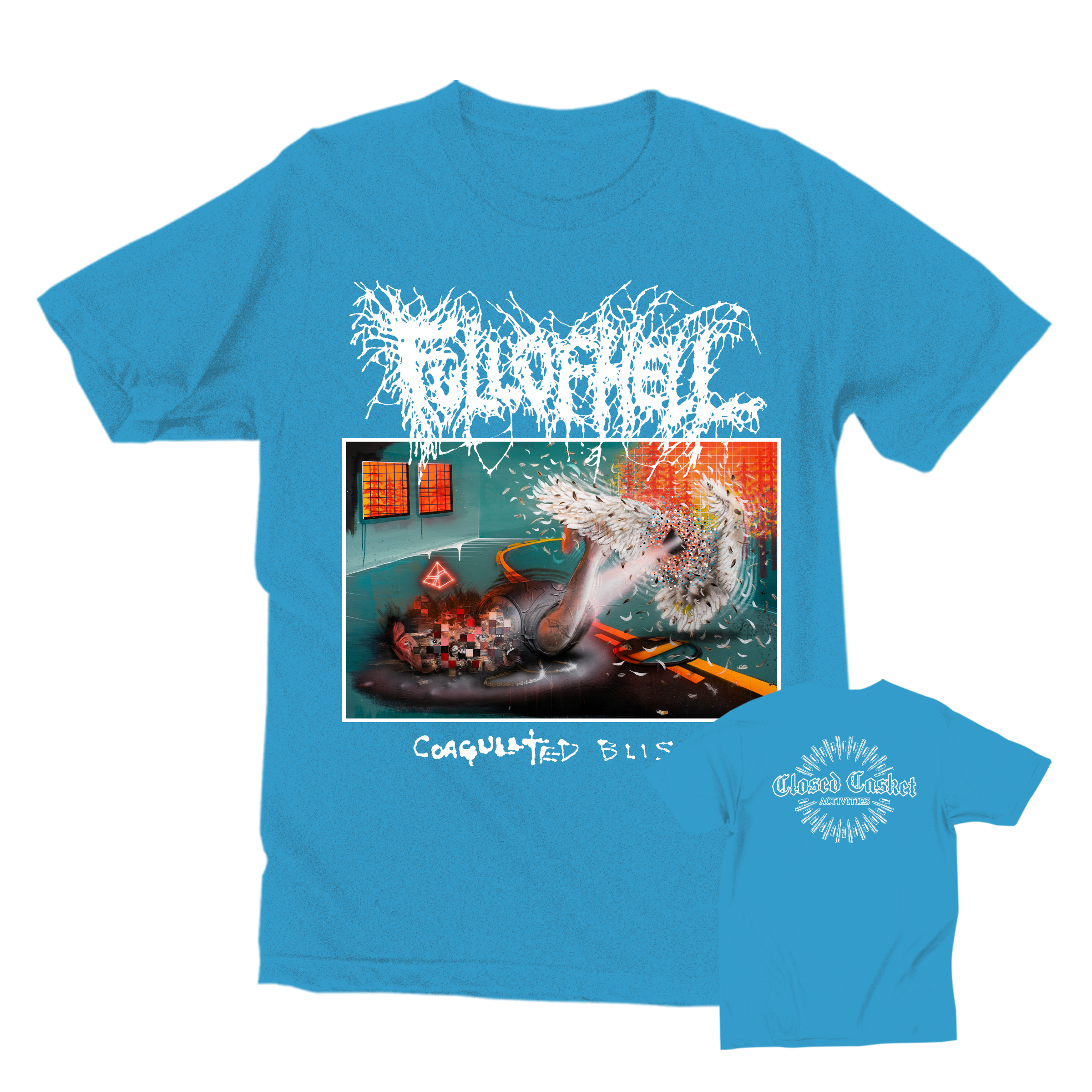 full-of-hell-coagulated-bliss-v2-t-shirt-bleu-coton image 1
