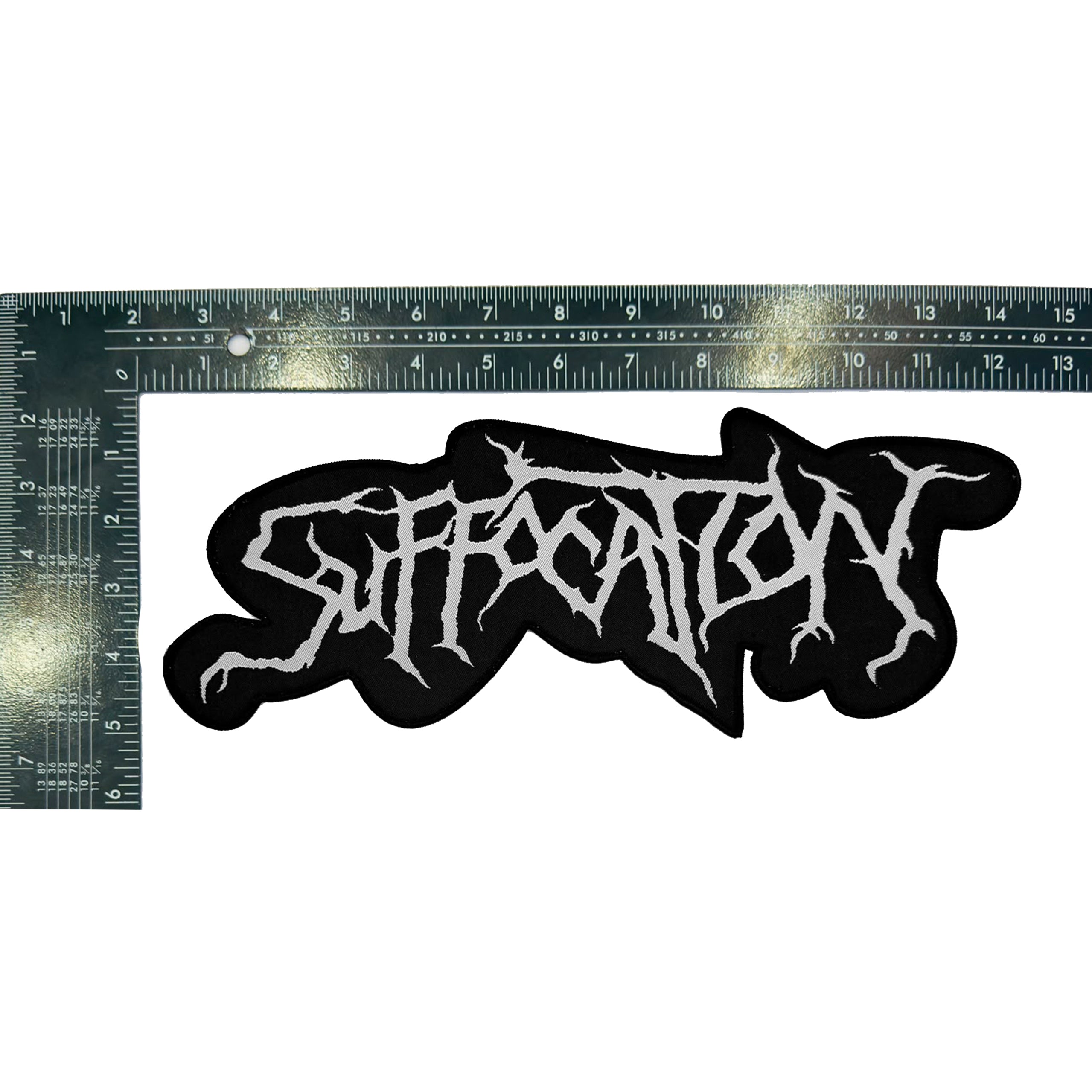 suffocation-logo-patch-tiss-oversize-bordure-noire image 3