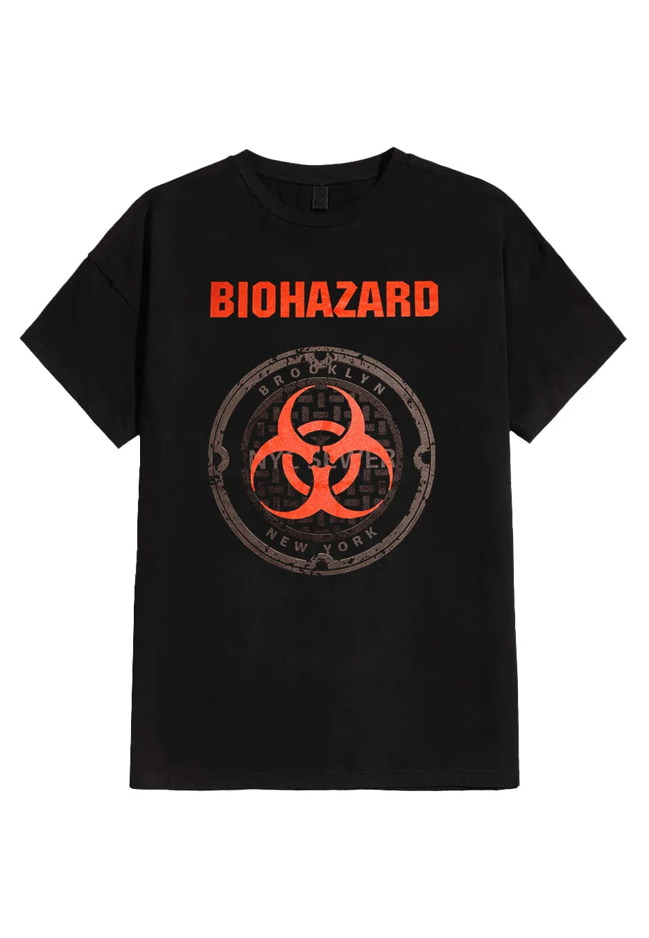 biohazard-nyc-sewer-t-shirt-homme-noir-manches-courtes image 1