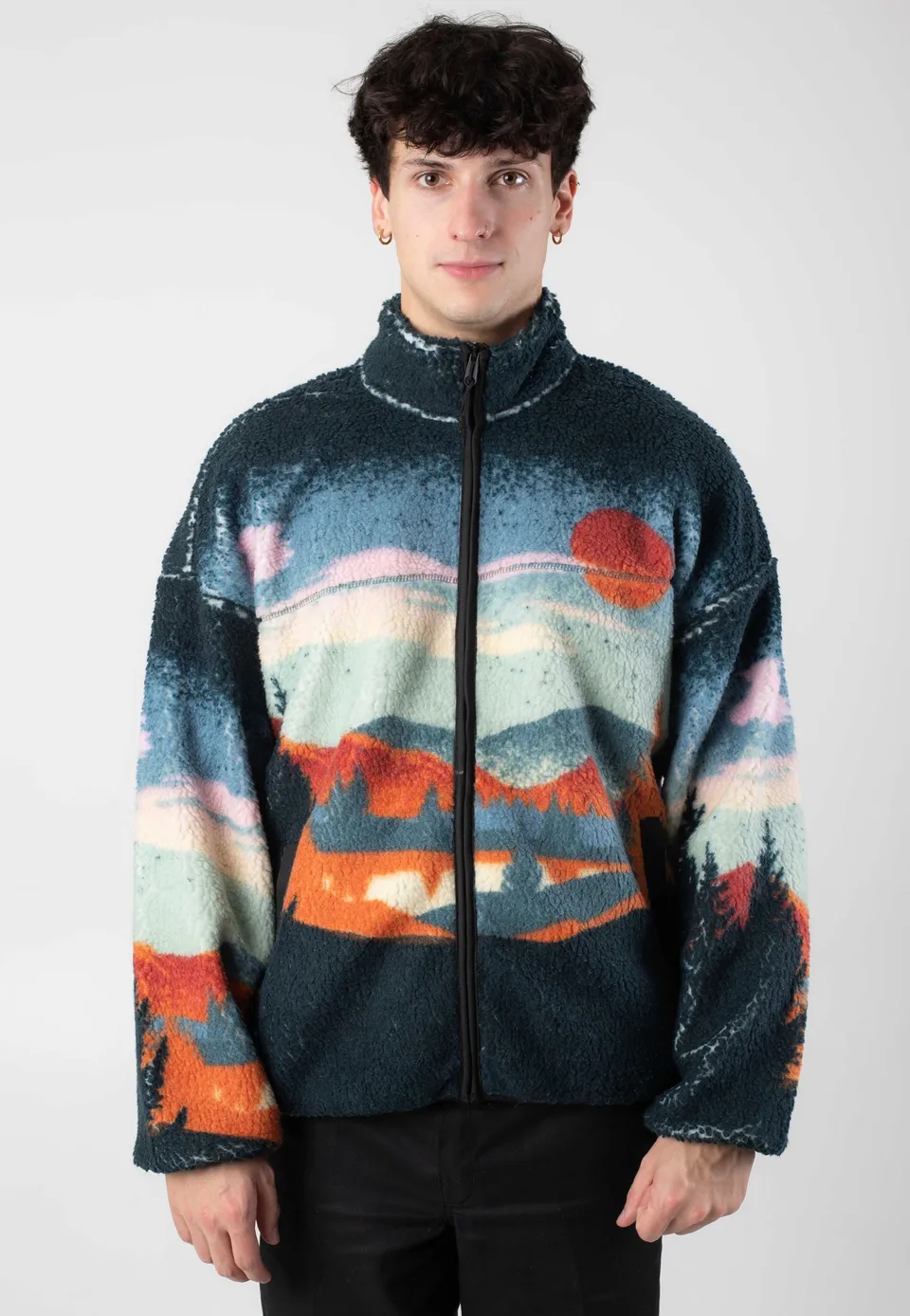 only-sons-blaze-reg-full-zip-veste-polaire-bleue image 1