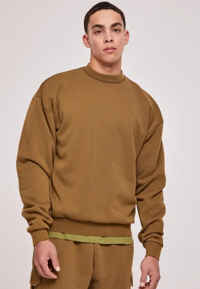 urban-classics-acid-washed-sweat-vert-olive image 1