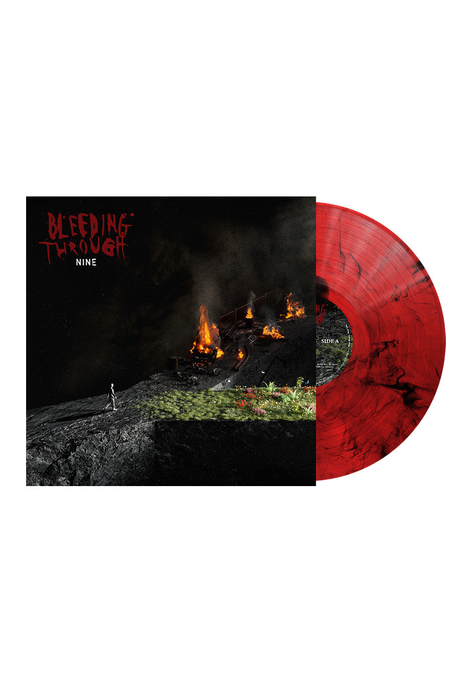 bleeding-through-nine-vinyle-couleur-rouge-noir-metalcore image 1