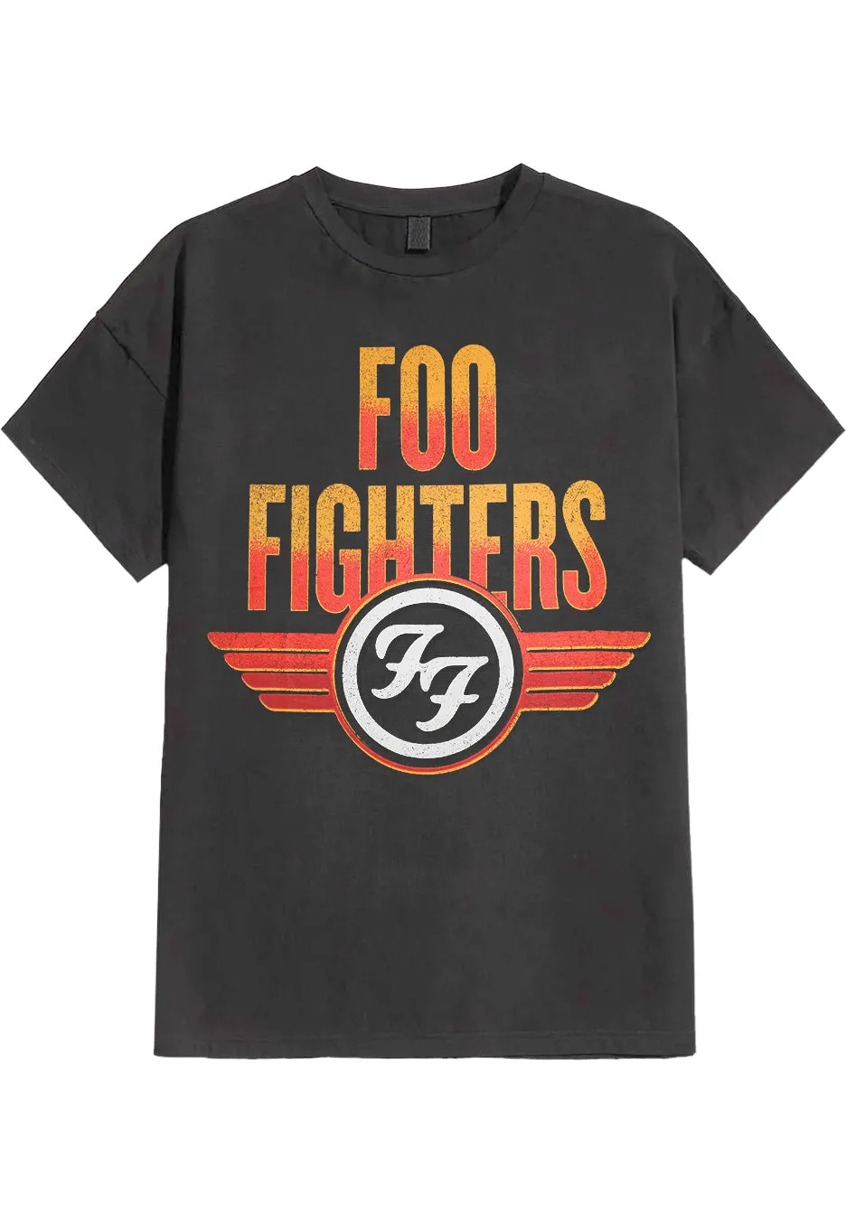 foo-fighters-wings-t-shirt-gris-charcoal-manches-courtes image 1