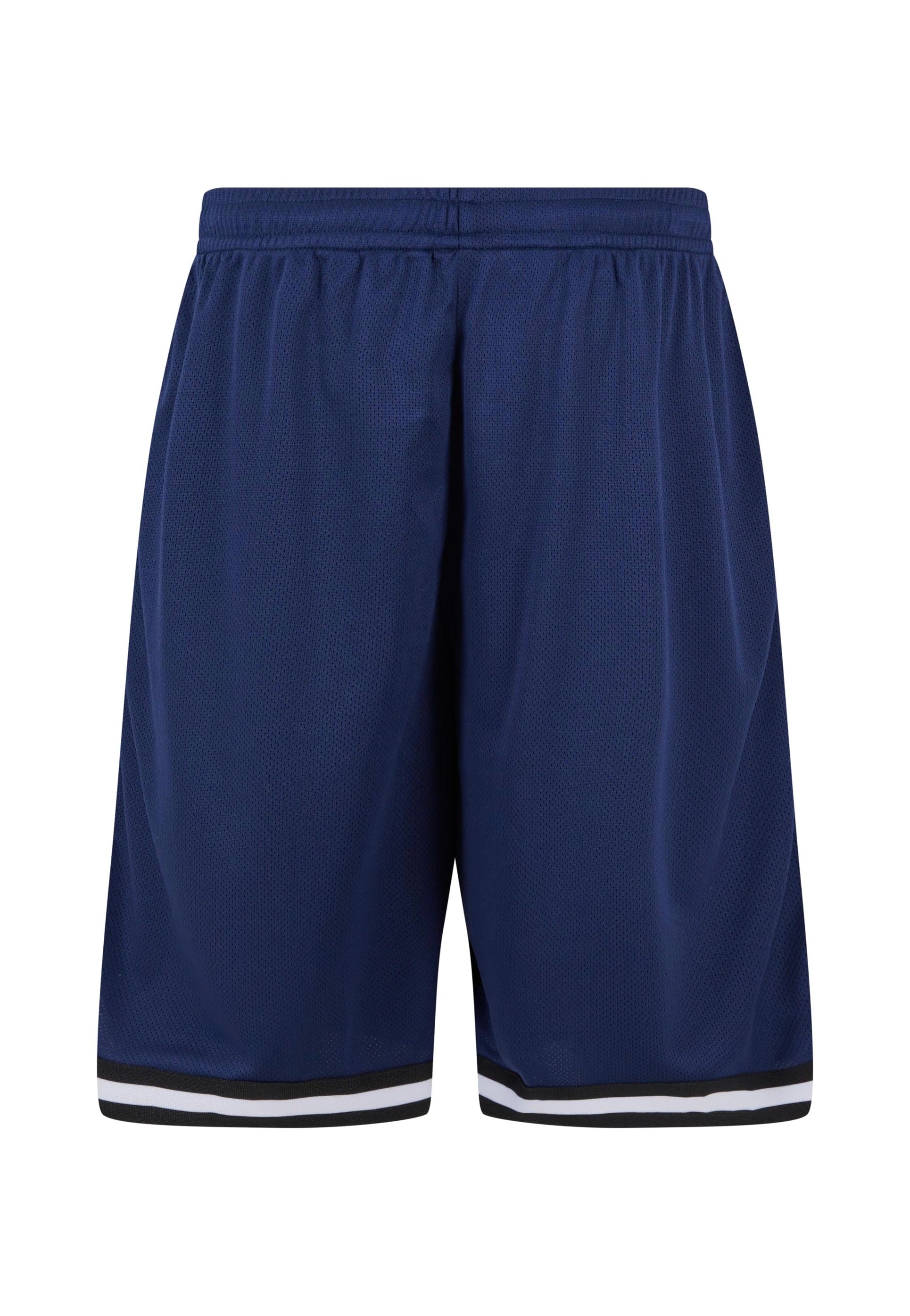 urban-classics-stripes-mesh-short-bleu-m image 8