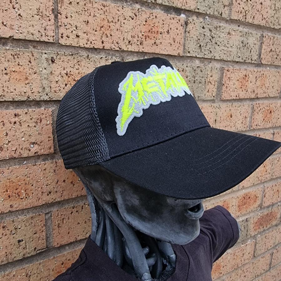 metallica-splatter-casquette-trucker-jaune-phosphorescent image 4