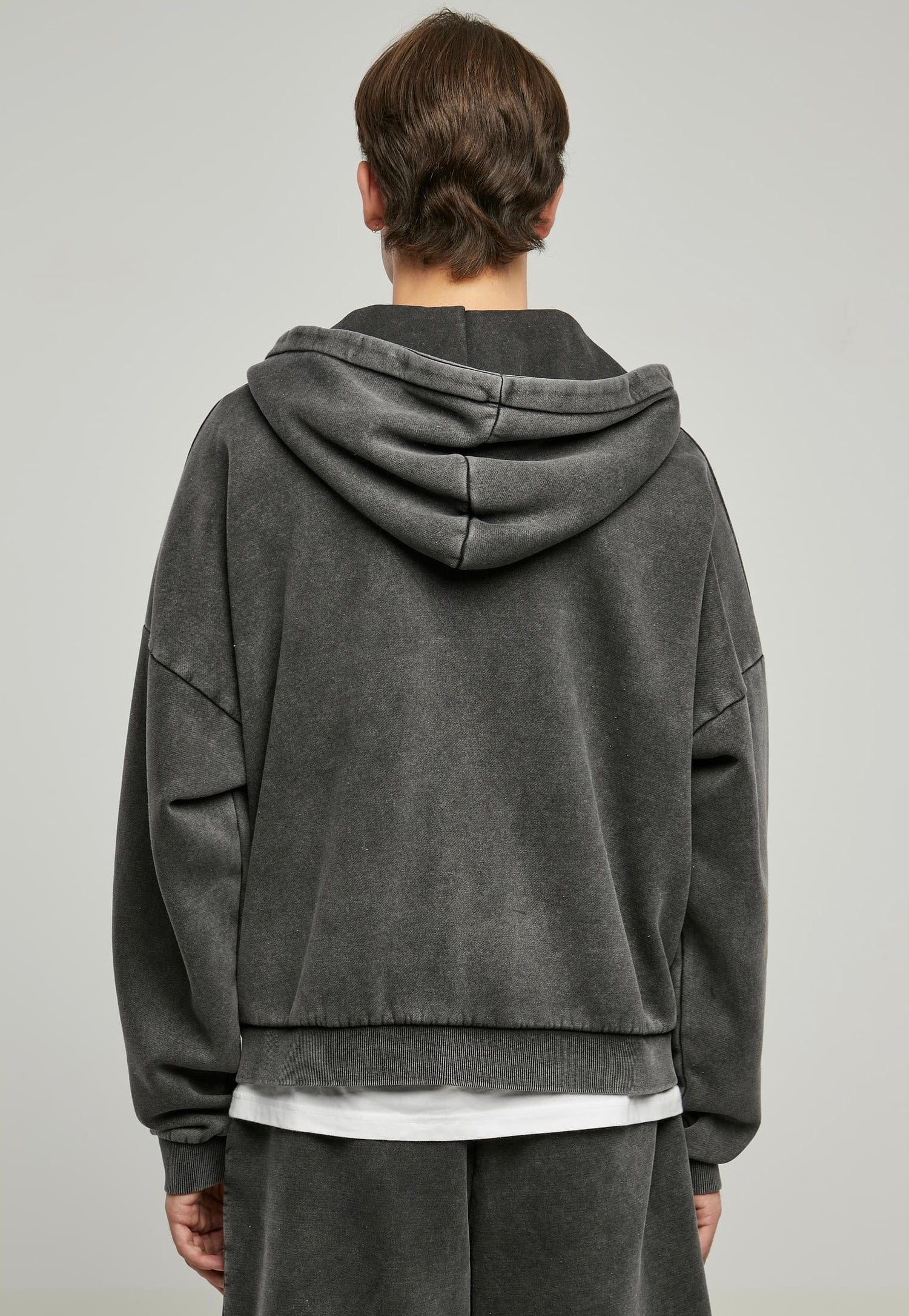 urban-classics-heavy-sand-washed-sweat-zipp-noir-90-s image 5