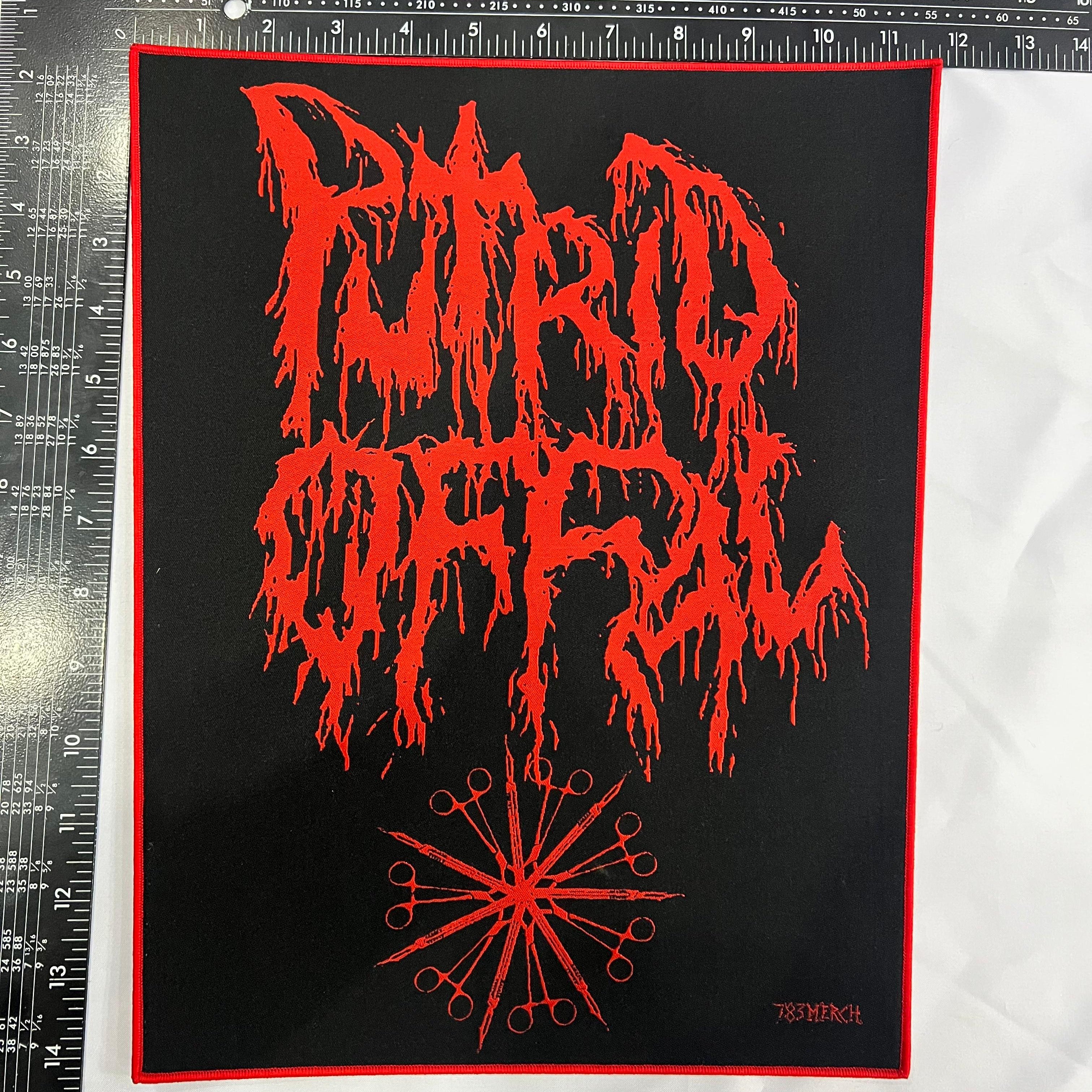 putrid-offal-logo-backpatch-tiss-dos-bordure-noire image 4