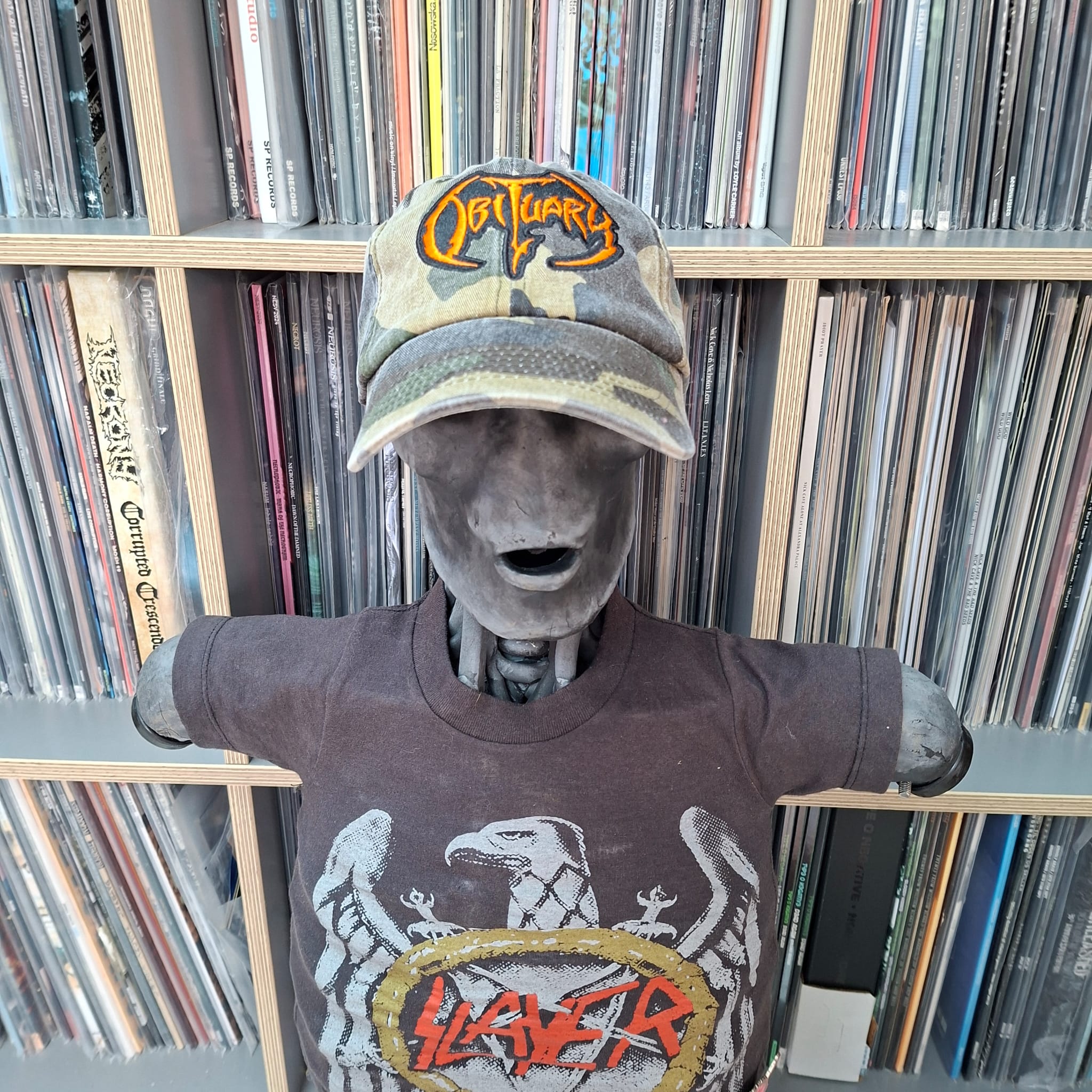 obituary-logo-casquette-dad-cap-camo-vert-logo-orange-brod image 4