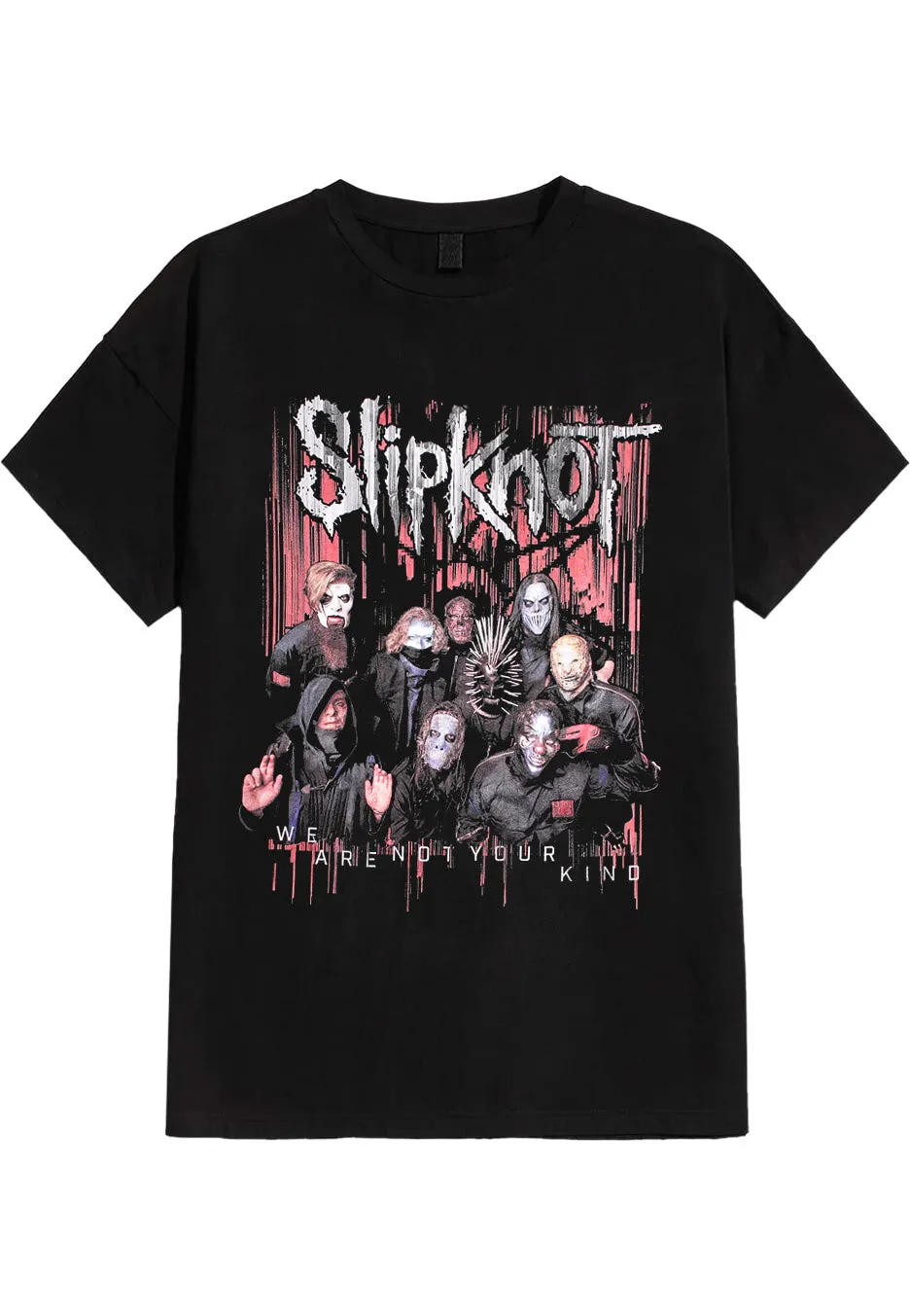 slipknot-wanyk-group-photo-t-shirt-noir-homme-manches-courtes image 1