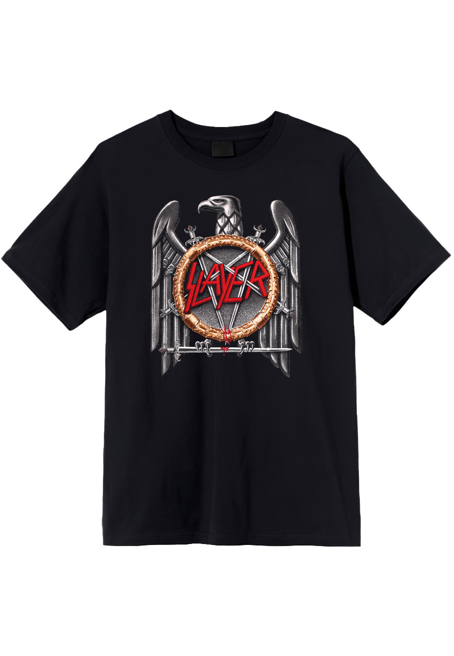 slayer-silver-eagle-t-shirt-noir-homme-thrash-metal image 1