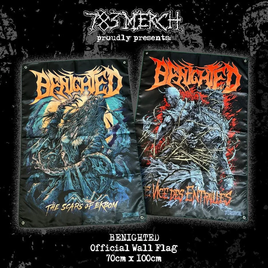 benighted-le-vice-scars-drapeau-mural-lot-2-posters-100x70 image 1
