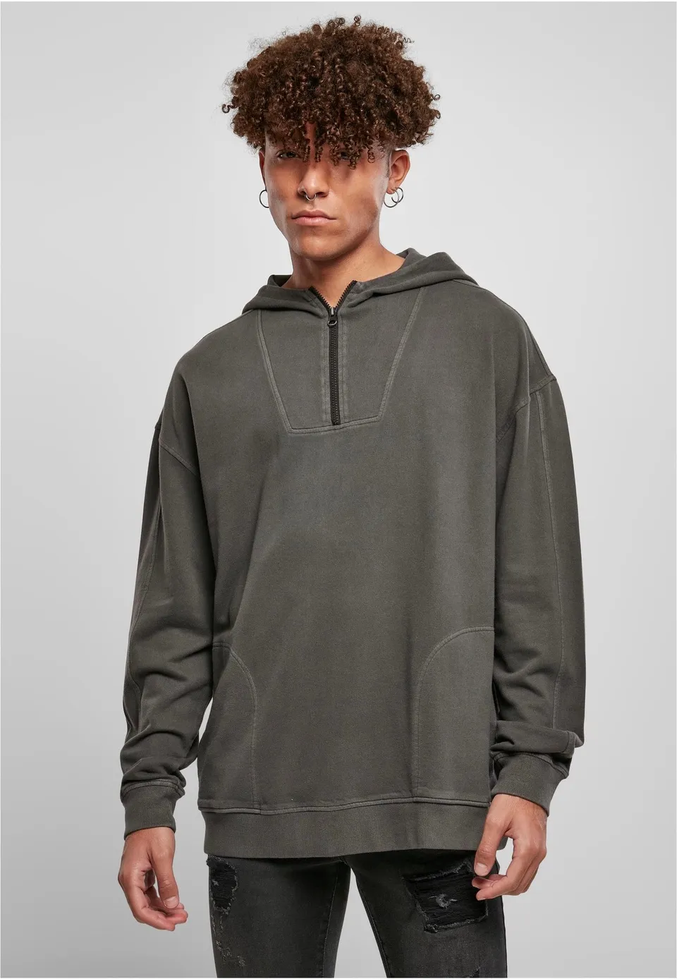 urban-classics-overdyed-camp-blackbird-hoodie-noir-m image 1