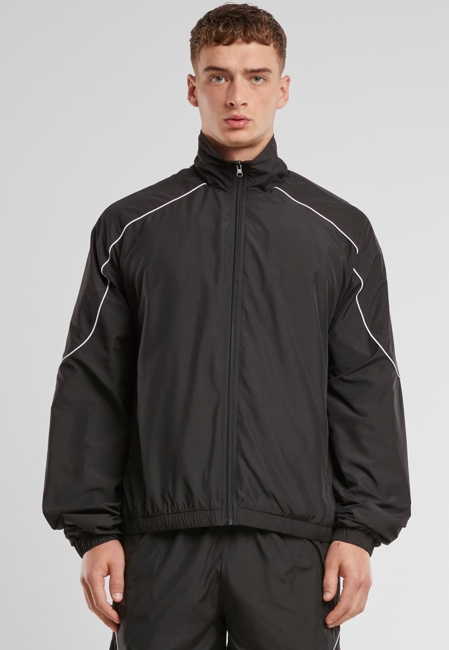 urban-classics-piped-panel-veste-track-noire-homme image 4