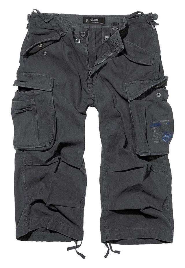 brandit-industry-3-4-noir-shorts-cargo-homme image 1