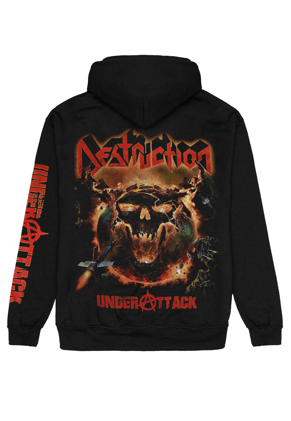 destruction-under-attack-sweat-zipper-thrash-metal-noir image 2