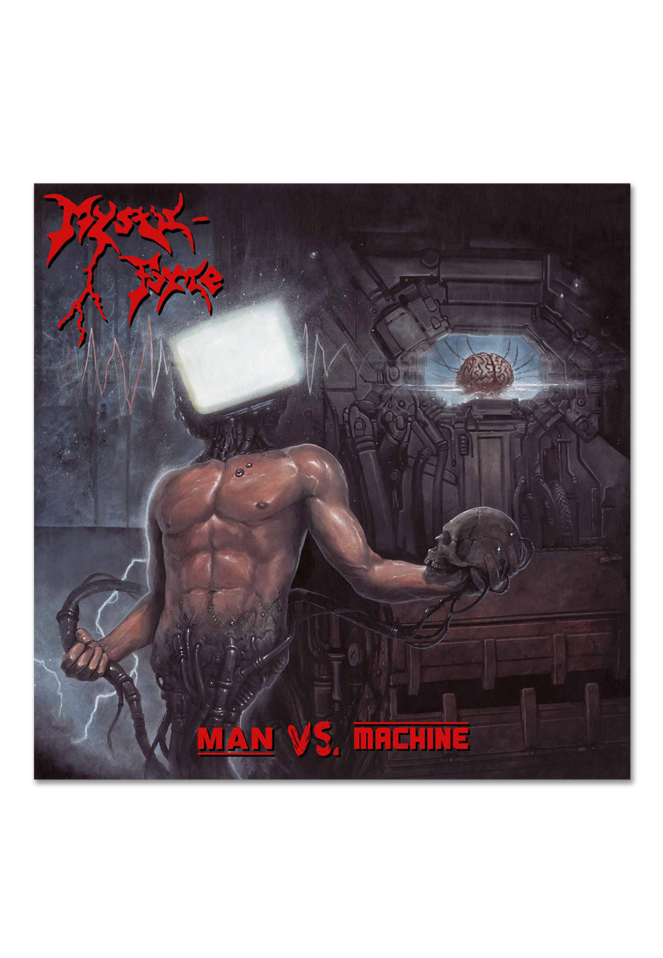 mystic-force-man-vs-machine-vinyle-argent-7-inch-power-metal image 2