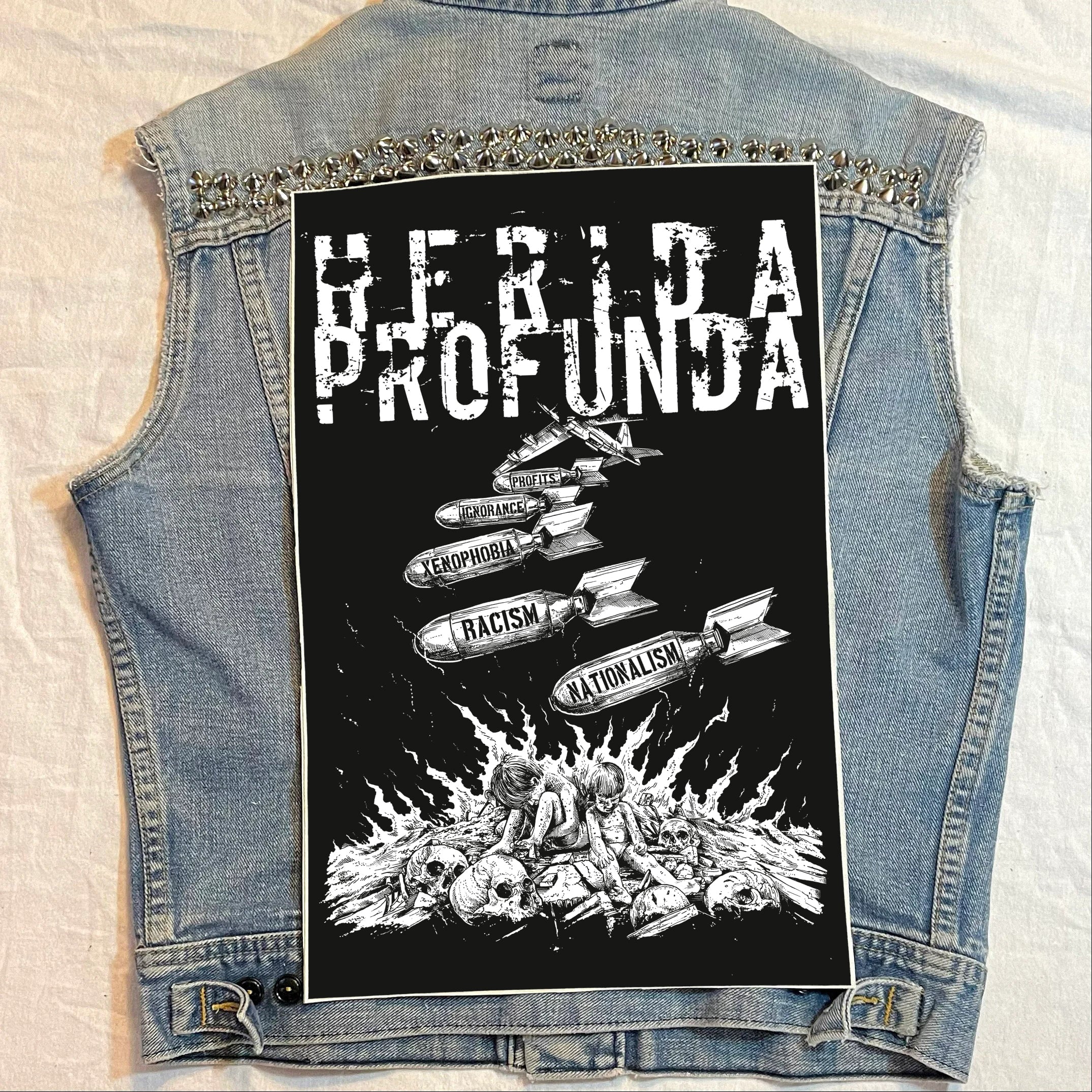 783punx-backpatch-herida-profunda-refugees-welcome-patch-dos image 1