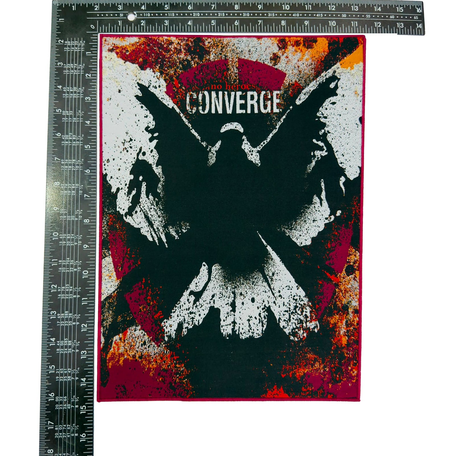783punx-converge-no-heroes-backpatch-tiss-bordure-noire image 7