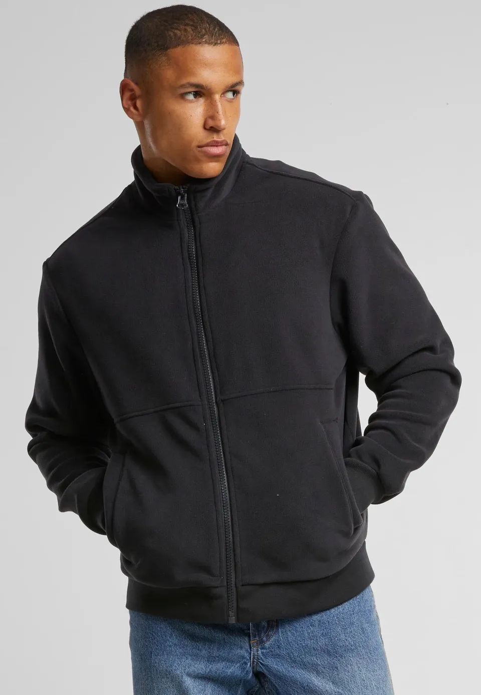 urban-classics-colour-block-veste-polaire-noire image 1