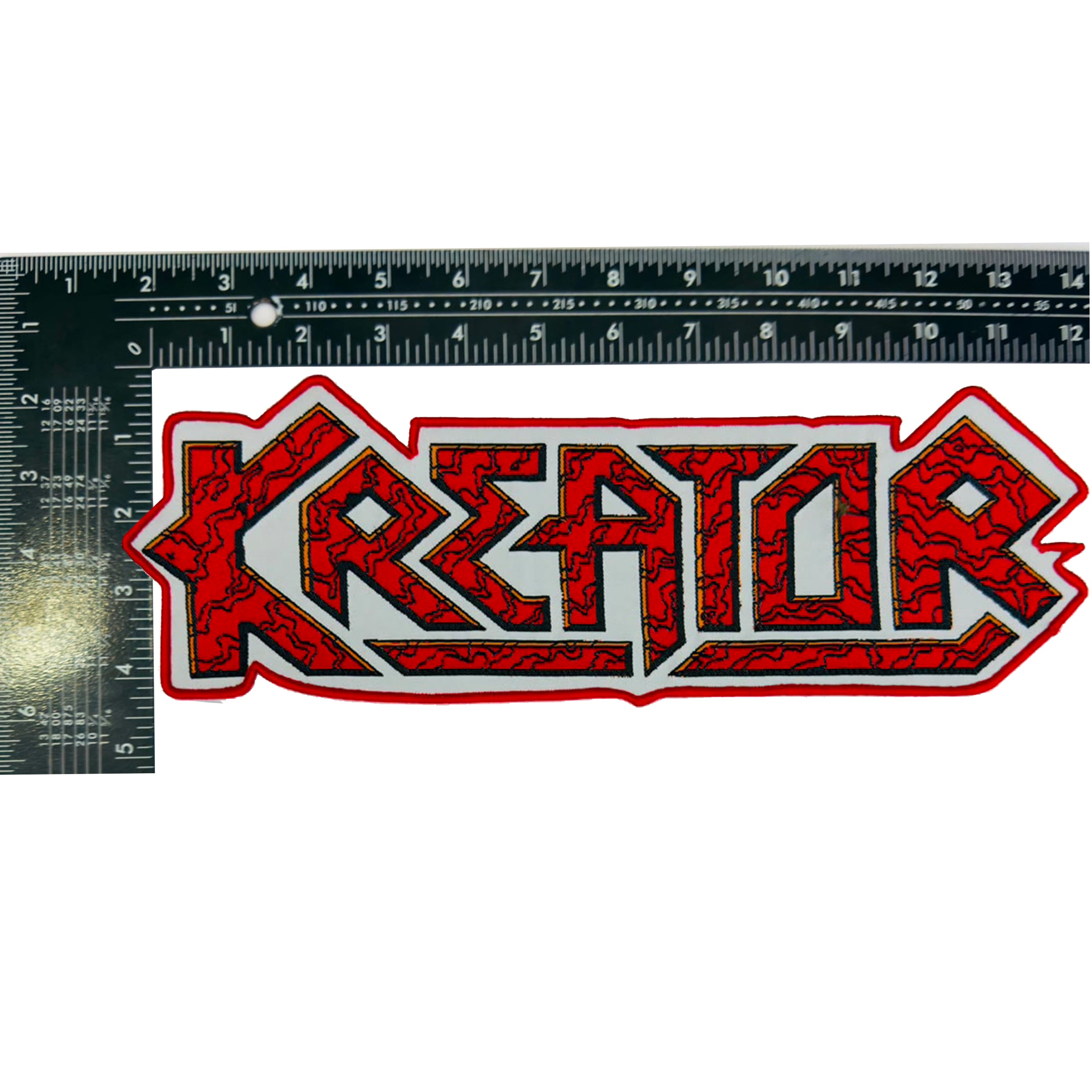 kreator-logo-cusson-tiss-oversized-bordure-rouge-30-cm image 3