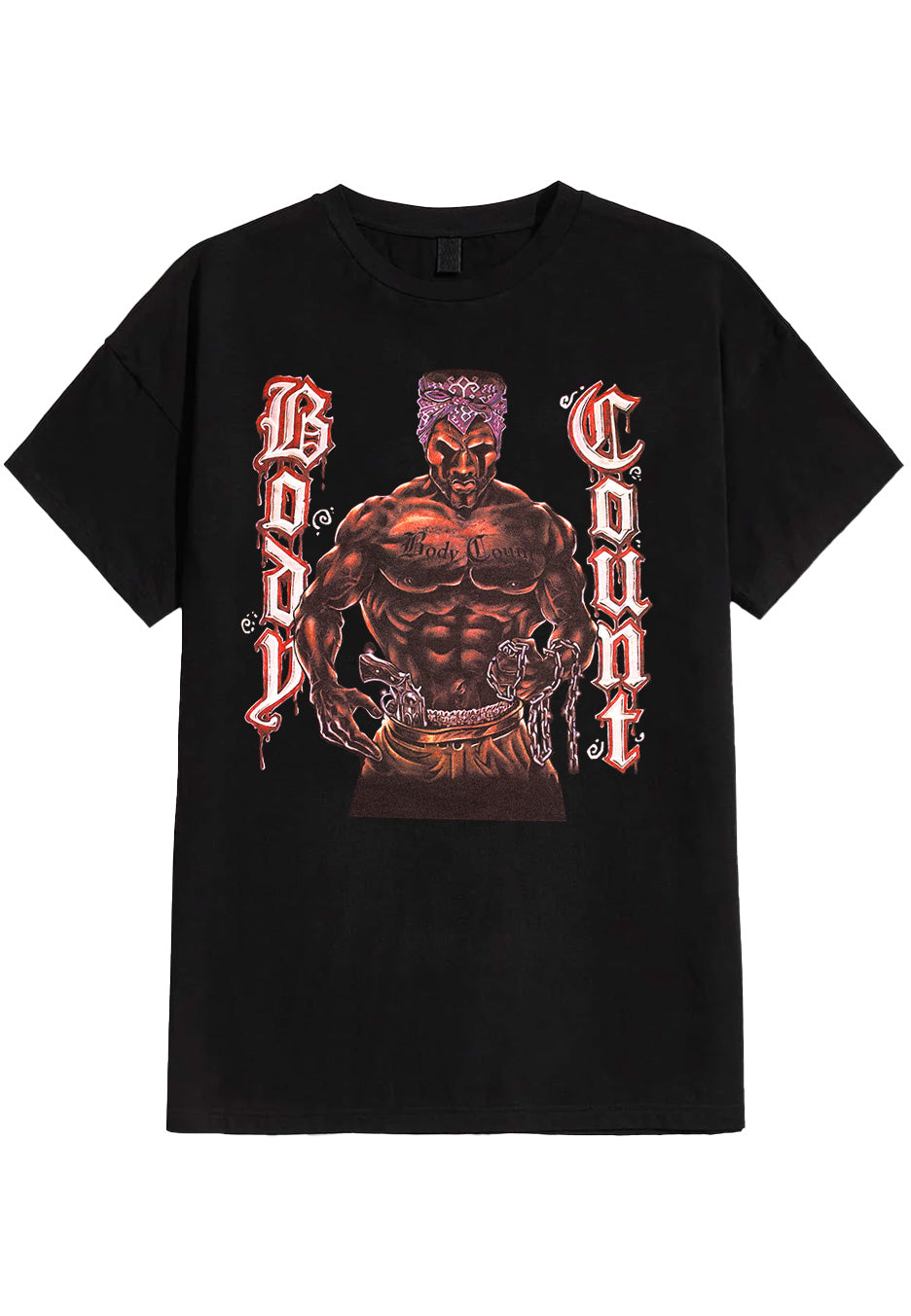 body-count-1992-cover-t-shirt-noir-homme-metal image 1