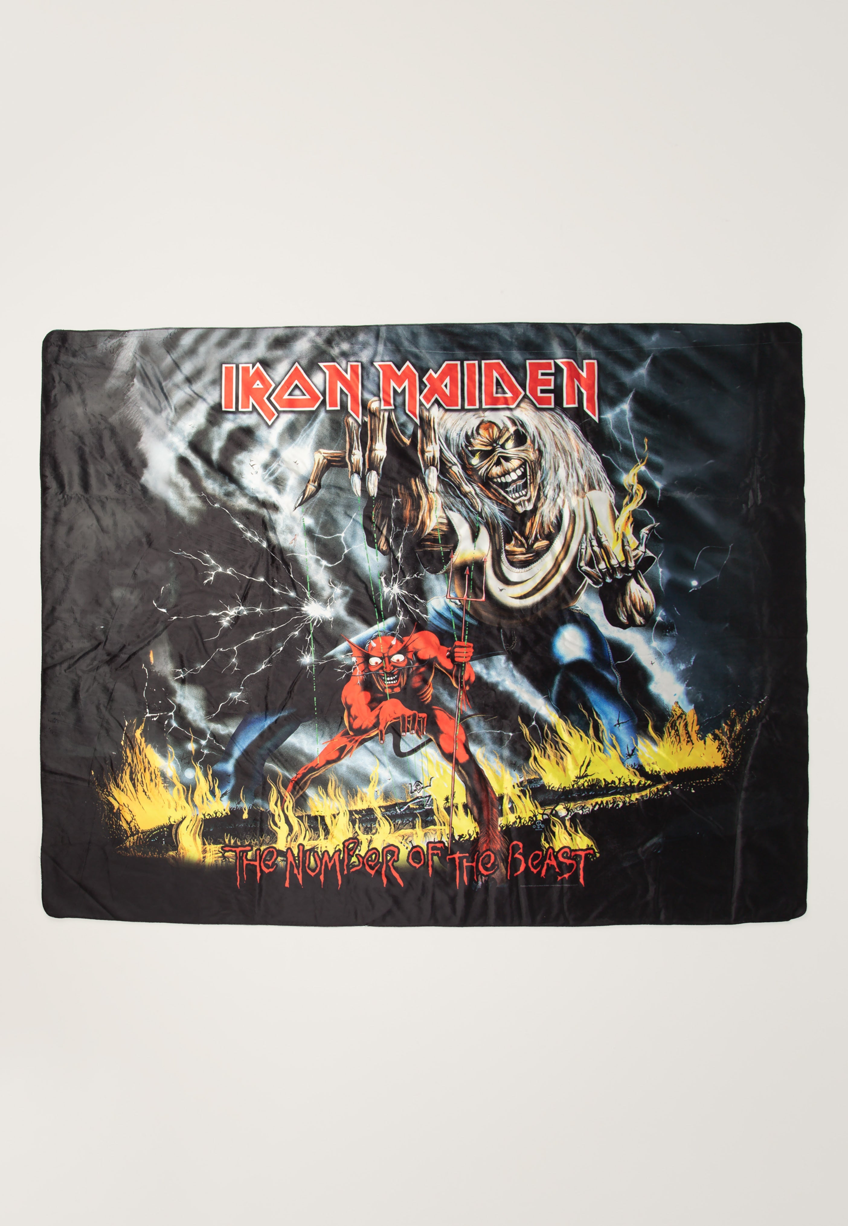 afm-iron-maiden-number-of-the-beast-plaid-polaire-onesize image 1