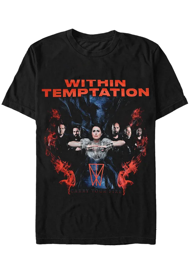 within-temptation-carry-fire-t-shirt-homme-noir image 1