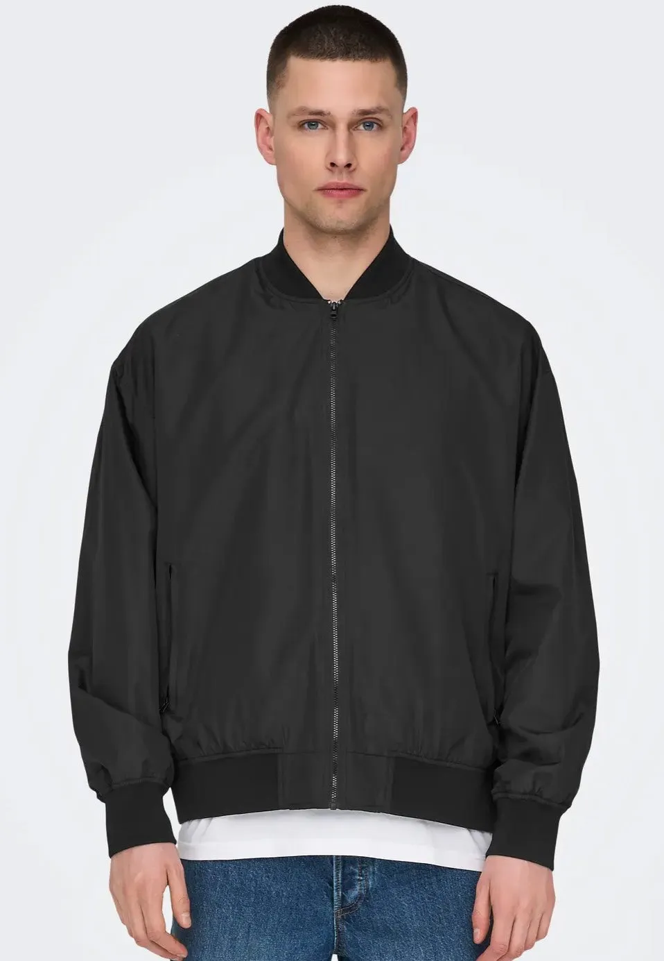 only-sons-gavin-bomber-veste-bomber-homme-noir image 1