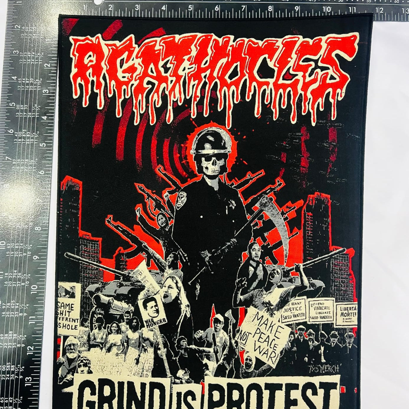 agathocles-grind-is-protest-backpatch-tiss-dos image 3