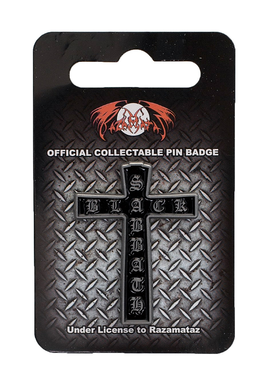 black-sabbath-cross-pin-s-mail-noir-taille-unique image 3