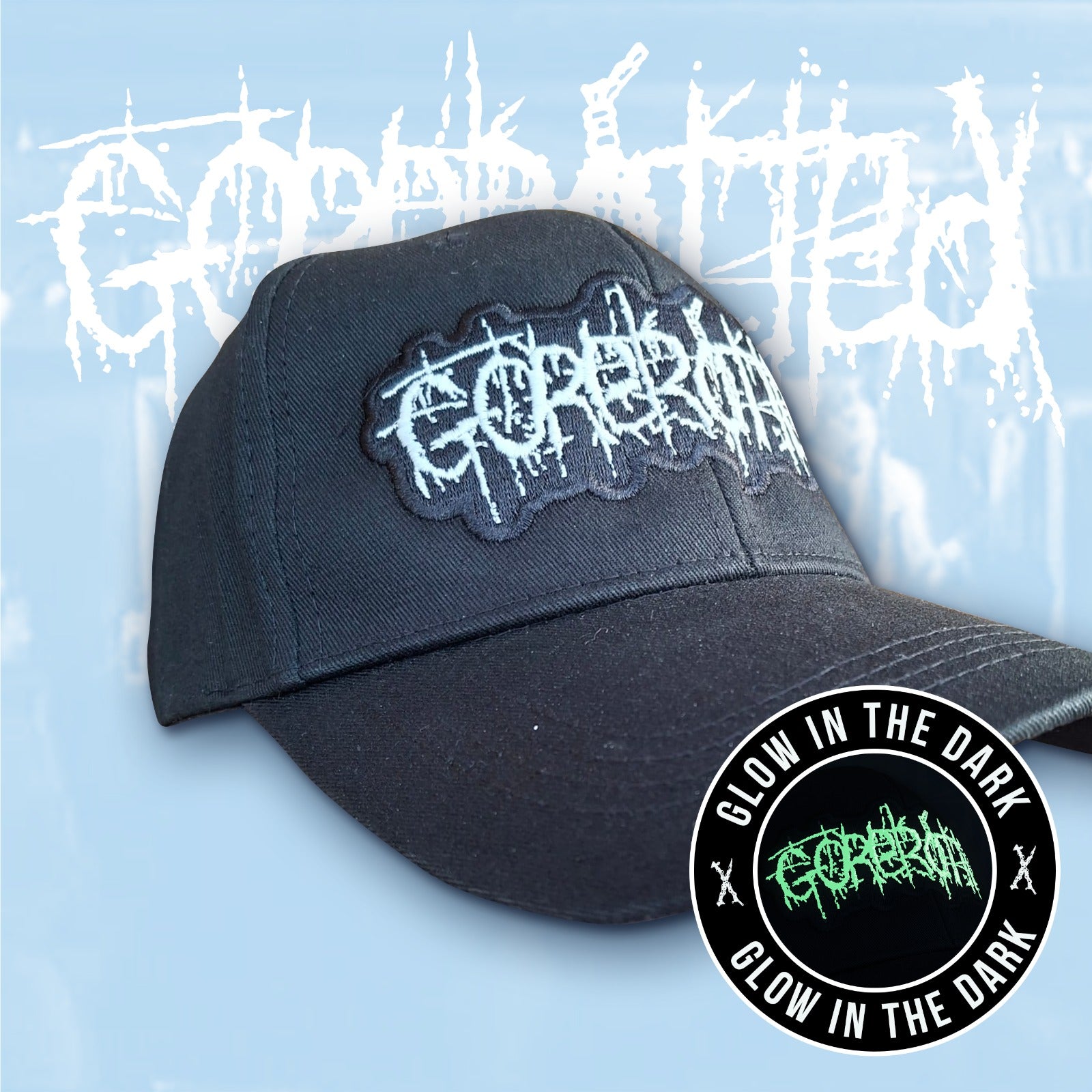 gorerotted-logo-casquette-baseball-logo-rouge-brod-e image 3